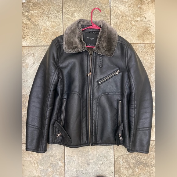 Andrew Marc Leather/fur coat